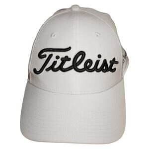 Titleist Golf Hat White Black Adjustable Desert Springs Hummingbird Logo Cap